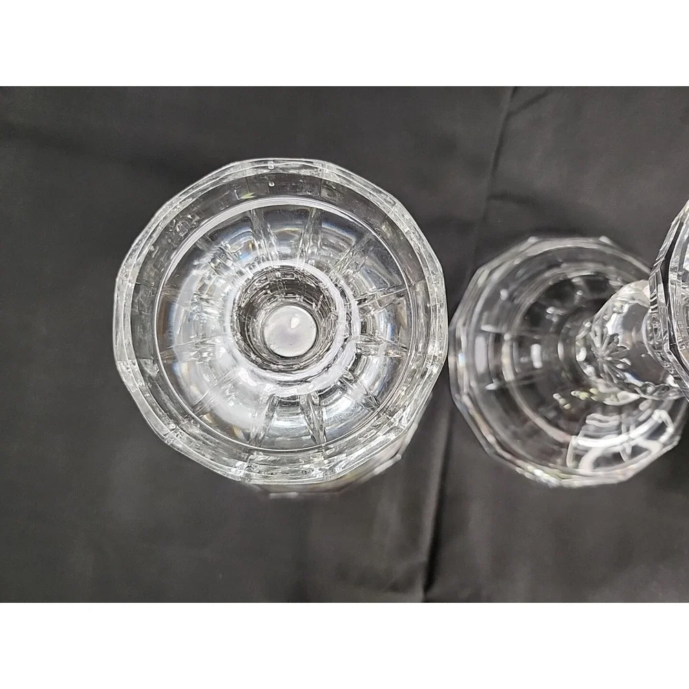 2 Stunning‎ GLASS Ornate CANDLEHOLDER 5